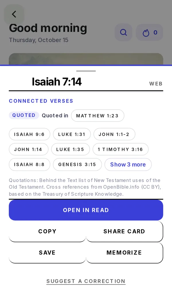Connected verses for Isaiah 7:14